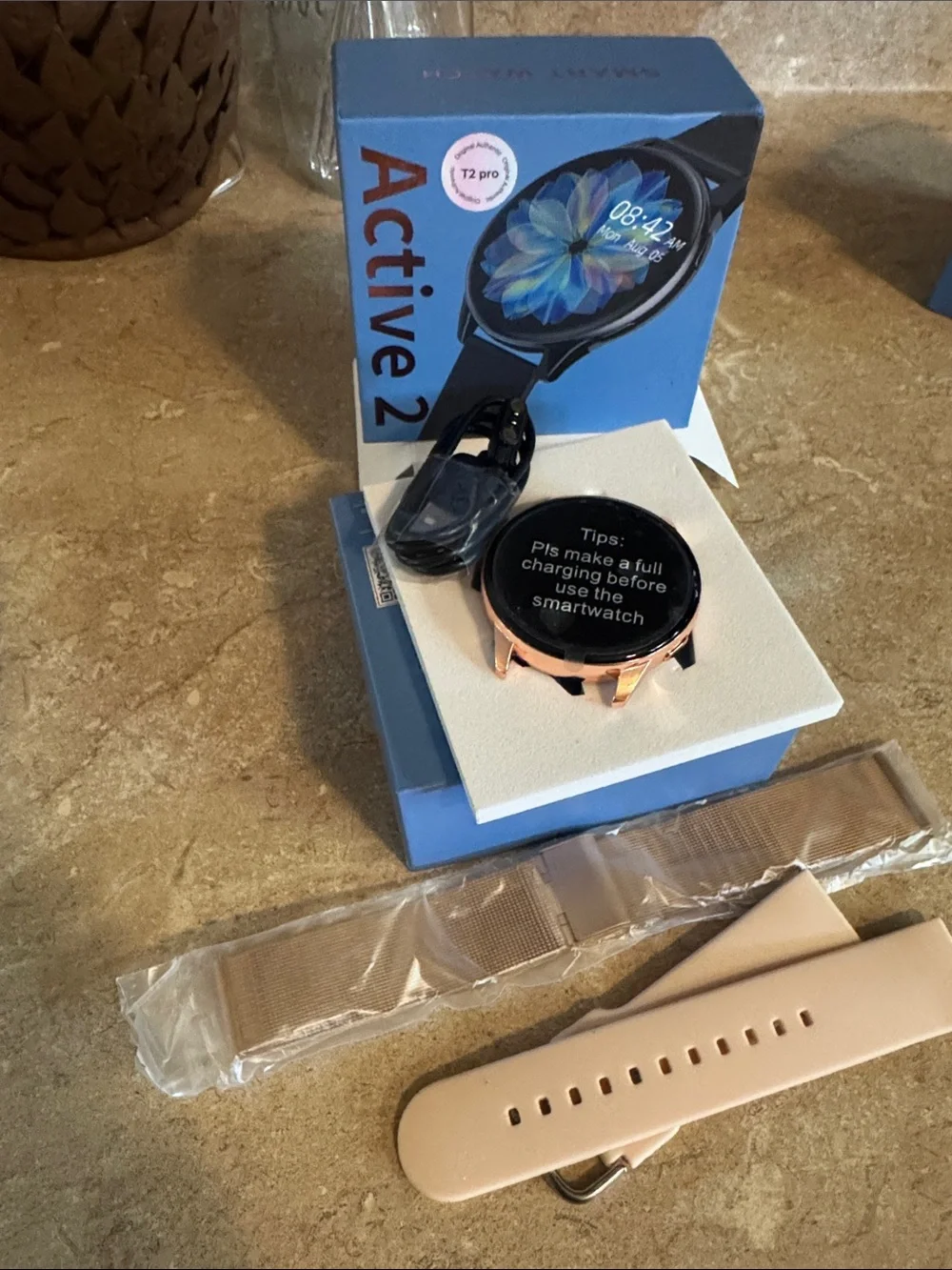Active USA rose gold smartwatch